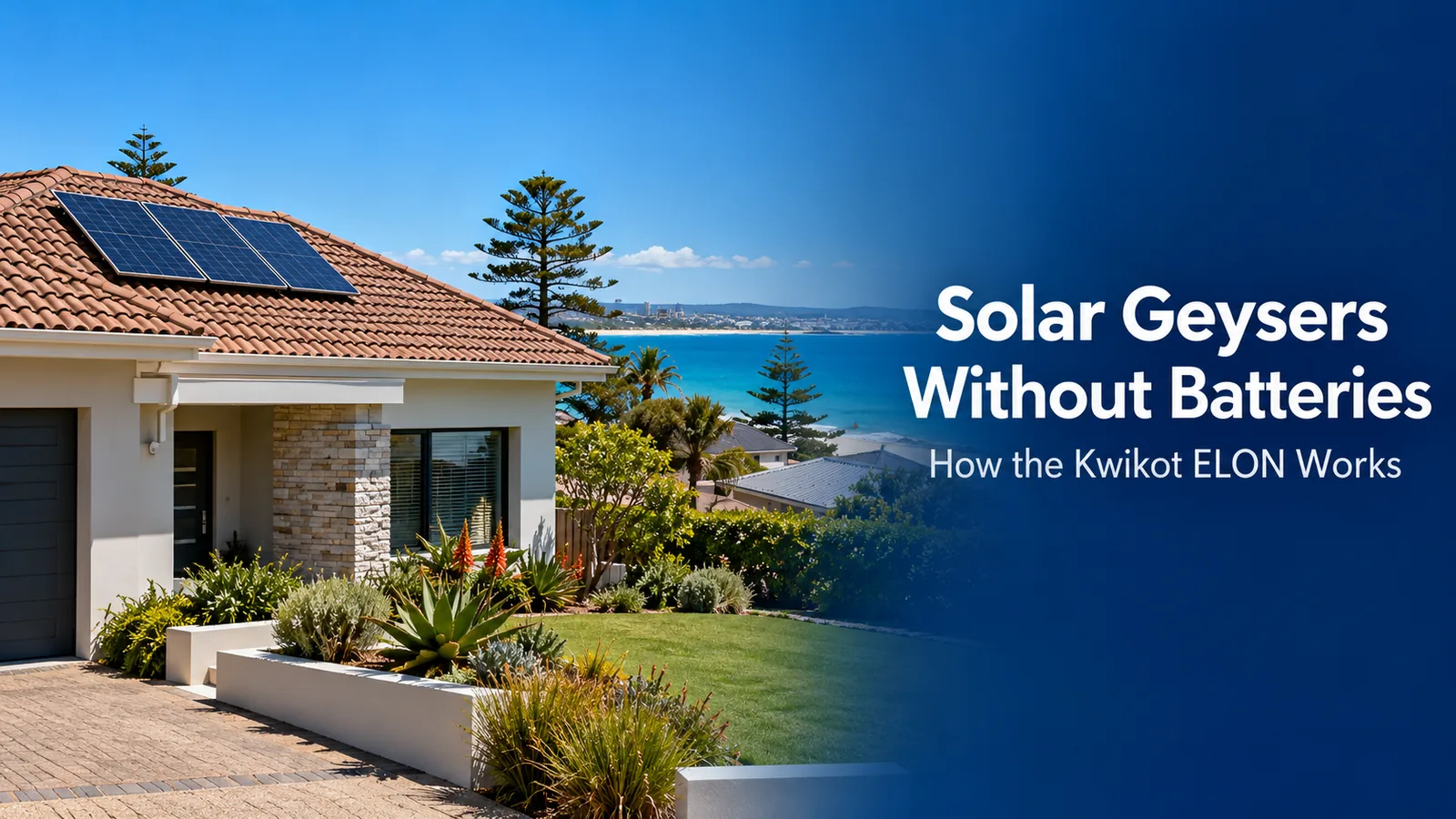 Solar PV panels on a Gqeberha home roof powering a geyser